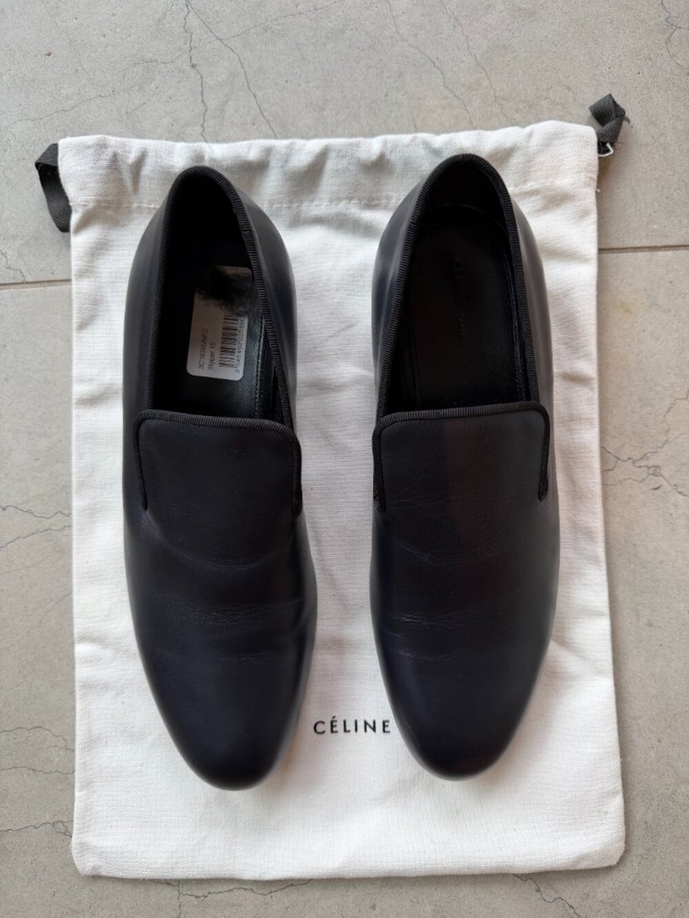Black Leather Celine Loafers - Picture 5 of 6